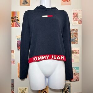 Tommy Hilfiger Black Hoodie with Red Accents